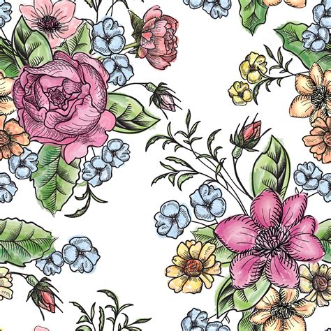 flower seamless pattern|flowers seamless pattern free.